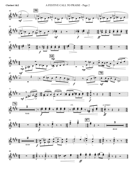 A Festive Call To Praise Bb Clarinet 1 2 Page 2