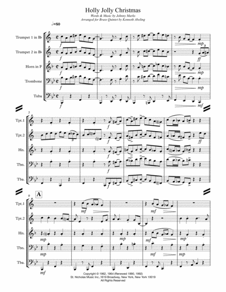 A Holly Jolly Christmas For Brass Quintet Page 2