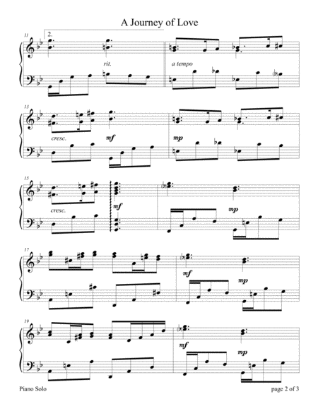 A Journey Of Love Sicilienne For Piano Solo Page 2