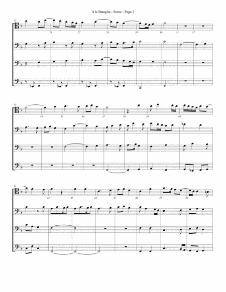 A La Bataglia For Trombone Or Low Brass Quartet Page 2