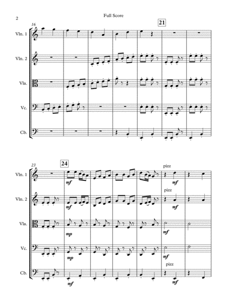 A La Mode For String Orchestra Page 2