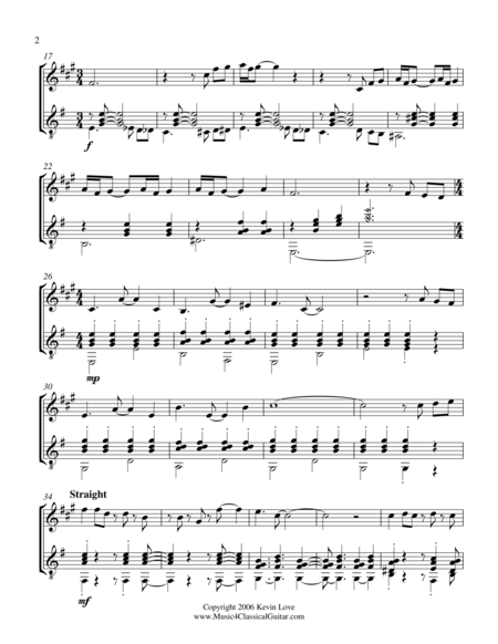 A Love Song For Clarinet And Guitar Score And Parts Page 2