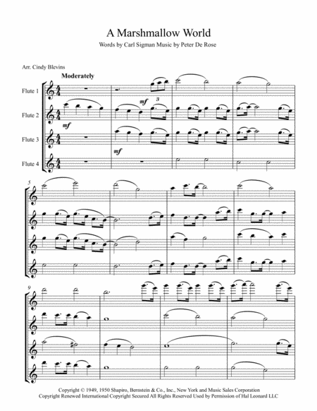 A Marshmallow World For Flute Quartet Page 2