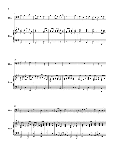 A Medley Of Favourite Hymns Trombone And Piano Page 2