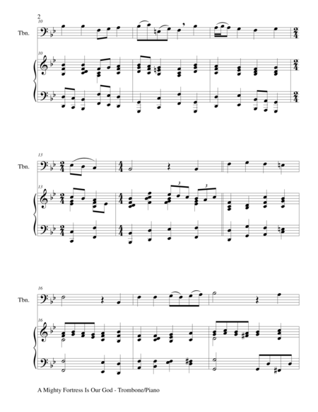 A Mighty Fortress Is Our God Duet Trombone And Piano Score And Parts Page 2