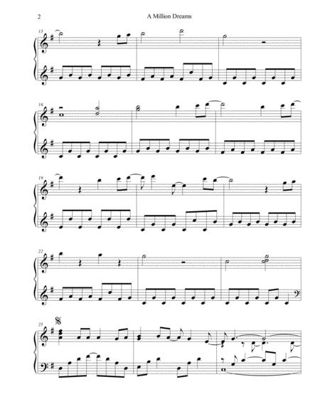 A Million Dreams The Greatest Showman Benj Pasek Sheet Music Advanced Piano Page 2