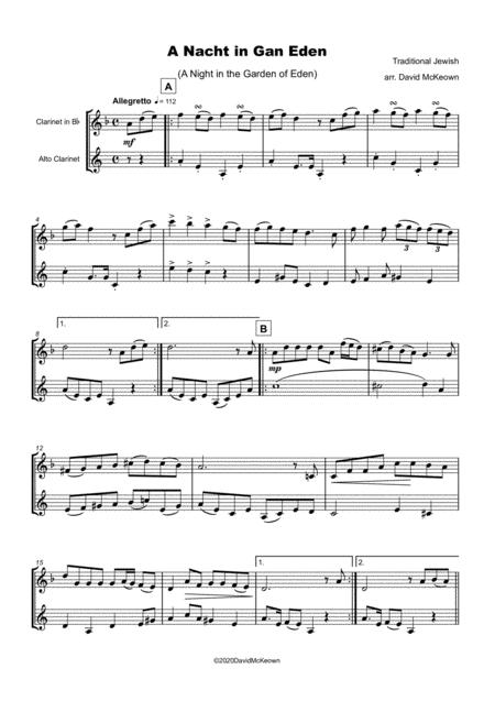 A Nacht In Gan Eden A Night In The Garden Of Eden For Clarinet And Alto Clarinet Duet Page 2