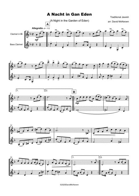 A Nacht In Gan Eden A Night In The Garden Of Eden For Clarinet And Bass Clarinet Duet Page 2