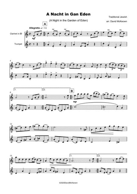 A Nacht In Gan Eden A Night In The Garden Of Eden For Clarinet And Trumpet Duet Page 2