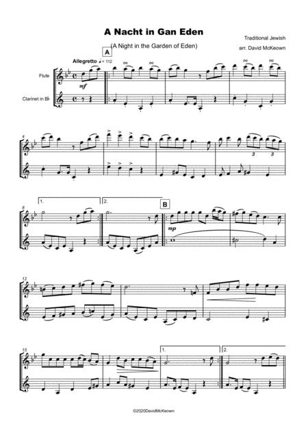 A Nacht In Gan Eden A Night In The Garden Of Eden For Flute And Clarinet Duet Page 2