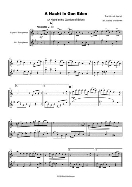 A Nacht In Gan Eden A Night In The Garden Of Eden For Soprano And Alto Saxophone Duet Page 2