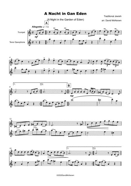 A Nacht In Gan Eden A Night In The Garden Of Eden For Trumpet And Tenor Saxophone Duet Page 2