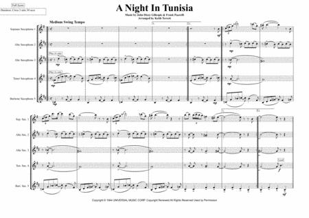 A Night In Tunisia For Saxophone Quintet A At B Page 2