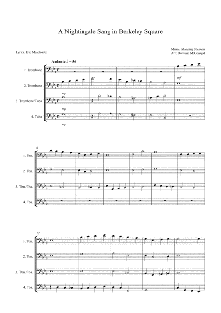 A Nightingale Sang In Berkeley Square Tuba Qt Page 2