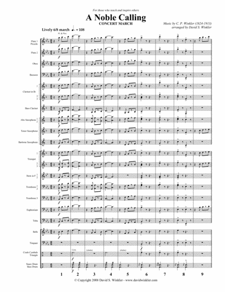 A Noble Calling Concert Band Version Page 2