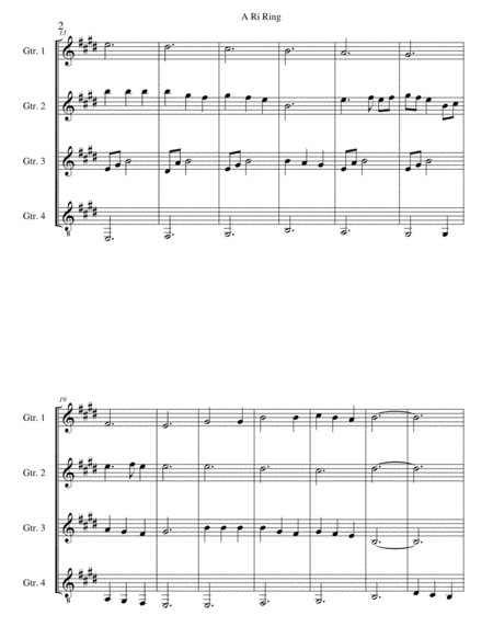 A Ri Rang Score Trad Korea Arr Four Guitars Page 2