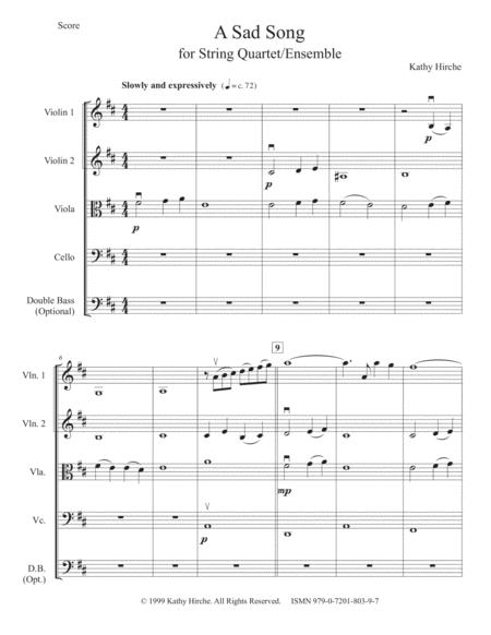 A Sad Song String Quartet Ensemble Page 2