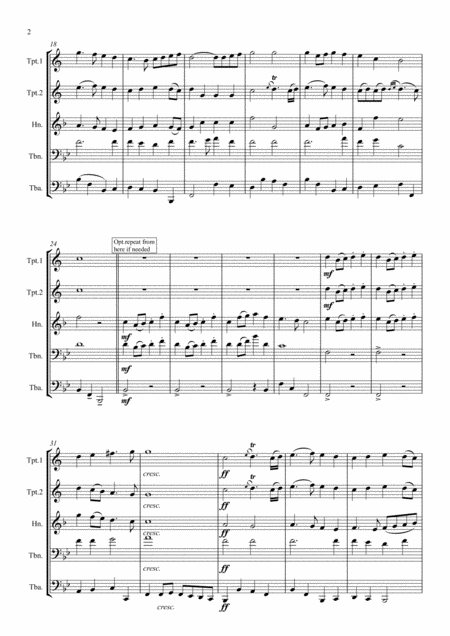 A Selection Of Processional And Recessional Wedding Music For Brass Quintet Brass Quintet Page 2