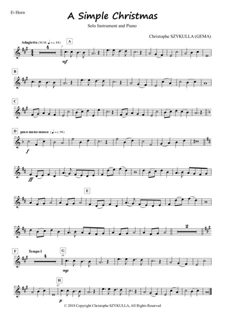 A Simple Christmas For Solo Instrument And Piano Horn And Piano Page 2