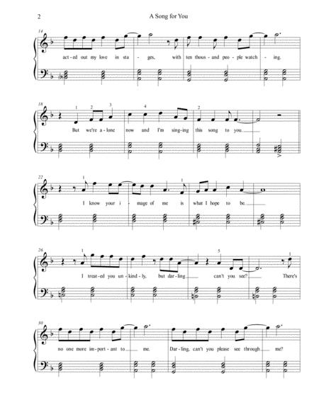 A Song For You Easy Piano With Lyrics Page 2