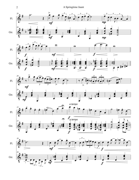 A Springtime Jaunt For Flute And Guitar Page 2