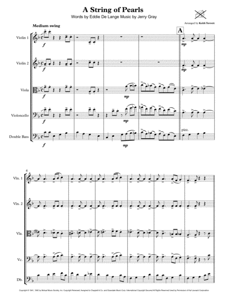 A String Of Pearls For String Orchestra Page 2