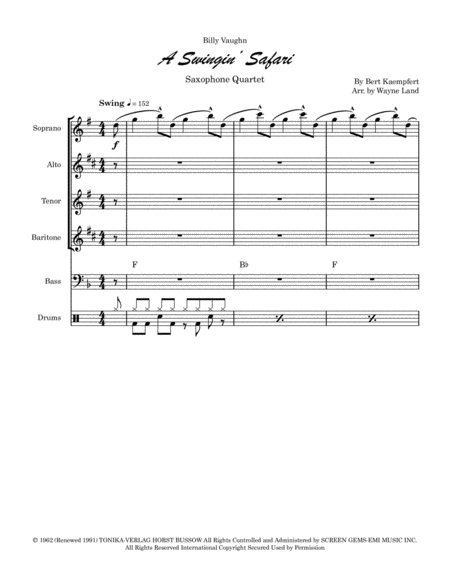 A Swingin Safari Saxophone Quartet Page 2