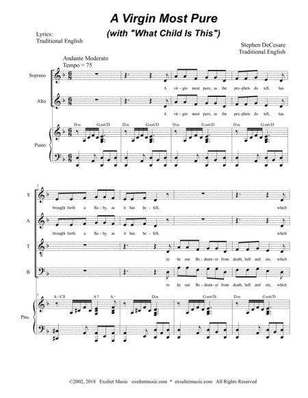 A Virgin Most Pure With What Child Is This Satb Page 2