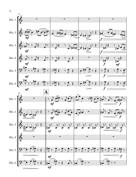 A Walk In The Park For Horn Sextet Page 2
