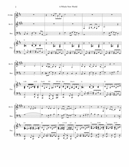 A Whole New World For Woodwind Quintet Page 2