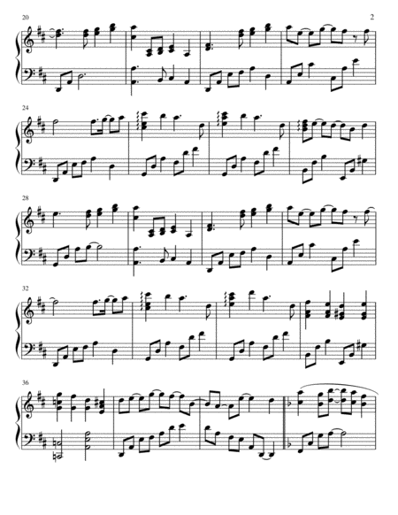A Whole New World Piano Page 2