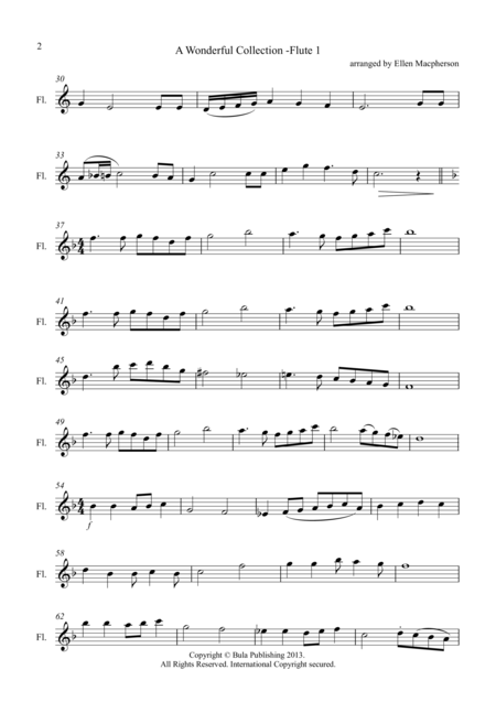 A Wonderful Collection Loved Hymns For Flute Duet Flute 1 Part Page 2