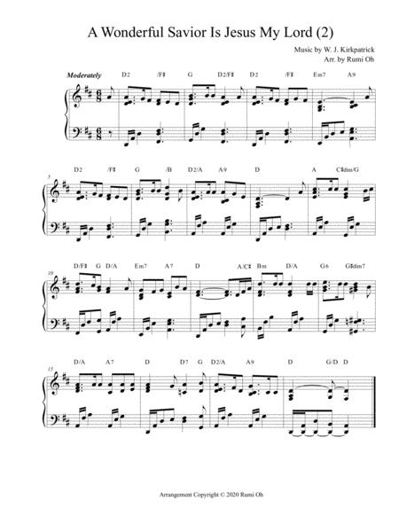 A Wonderful Savior Is Jesus My Lord Favorite Hymns Arrangements With 3 Levels Of Difficulties For Beginner And Intermediate Page 2