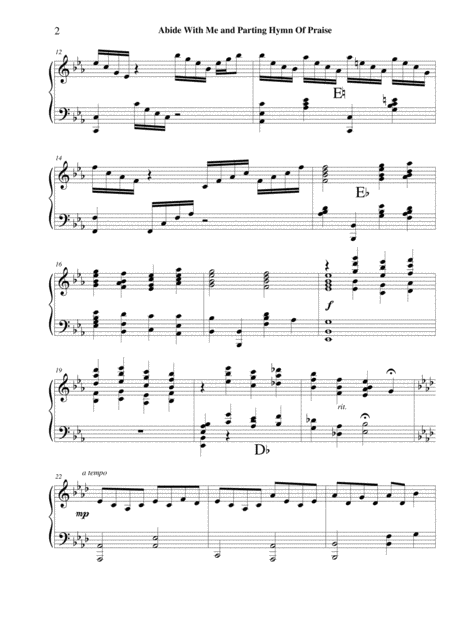 Abide With Me And Parting Hymn Of Praise Pedal Harp Solo Page 2