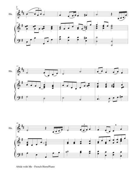 Abide With Me Duet French Horn And Piano Score And Parts Page 2