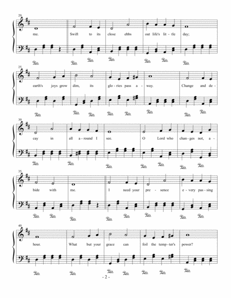 Abide With Me Easy Piano Page 2