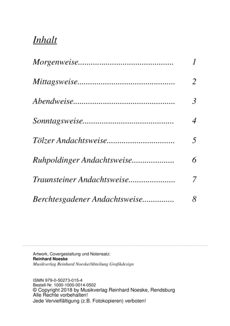 Acht Blserweisen Im Alpenlndischen Stil Fr Blechblserquintett Page 2