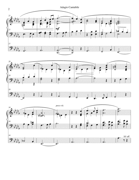 Adagio Cantabile By Nathaniel Dett Transcribed For Organ From His Suite For Piano Cinnamon Grove Page 2