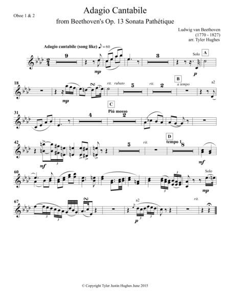 Adagio Cantabile For Orchestra From Beethoven Sonata Pathtique Parts Page 2