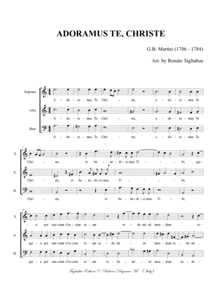 Adoramus Te Christe And Tristis Est Anima Mea Arr For Sab Choir Page 2