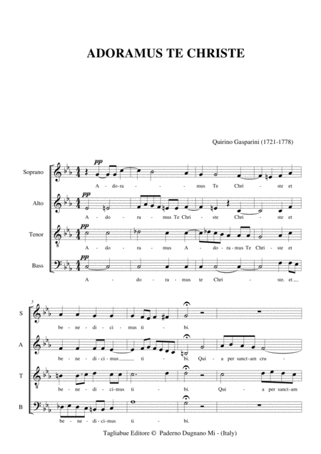 Adoramus Te Christe Q Gasparini For Satb Choir Page 2
