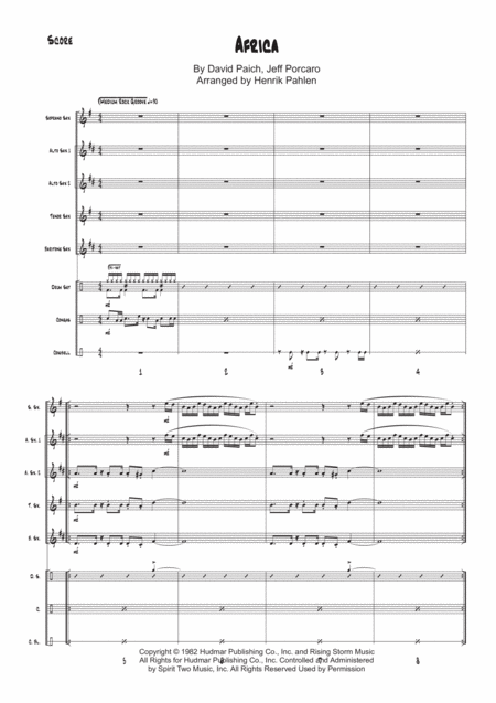 Africa For Saxophone Quintet Page 2