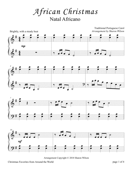 African Christmas Natal Africano For Solo Piano Page 2