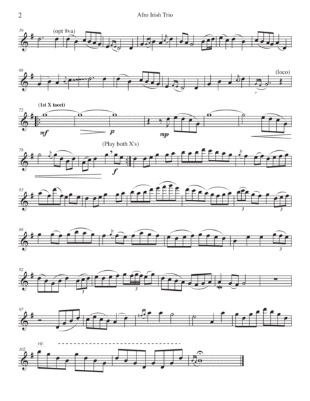 Afro Irish Trio For Flute Violin And Cello Page 2