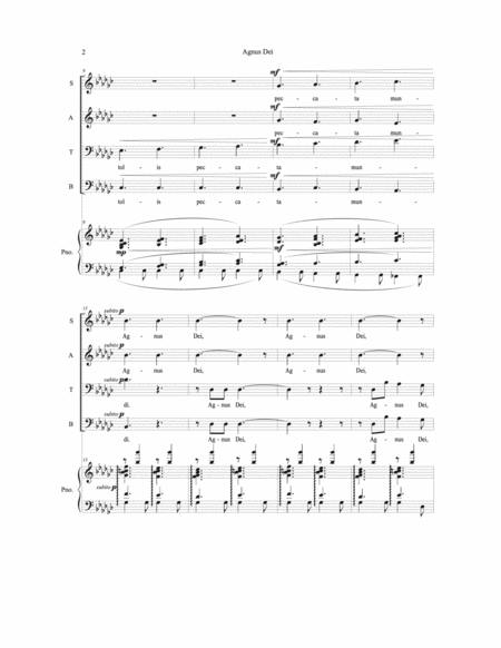 Agnus Dei Fors At B Piano Music By Lee Woong Page 2