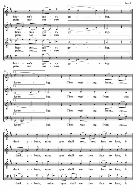 Ah Lord When My Last Time Is Come A Cappella Page 2