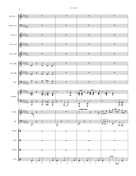 Aint It Blue Chicago Full Score Set Of Parts Page 2