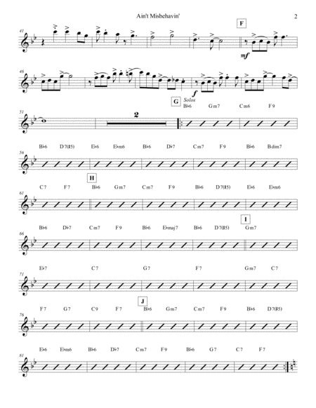 Aint Misbehavin Violin 1 Page 2