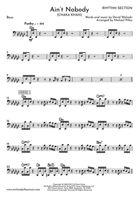 Aint Nobody Chaka Khan Bass Part Page 2