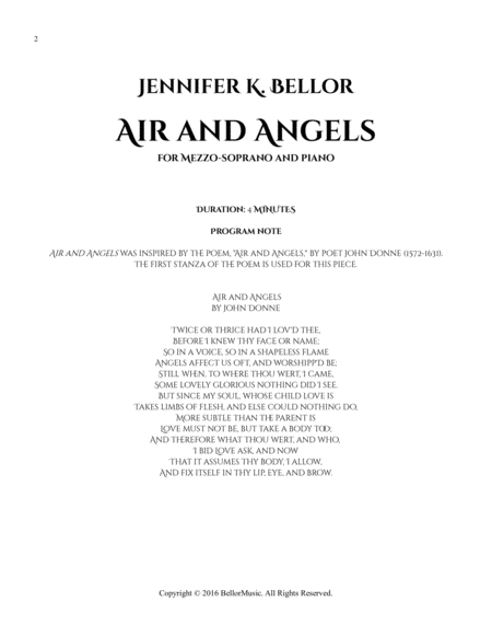 Air Angels 2009 Rev 2016 Mezzo Soprano And Piano Page 2